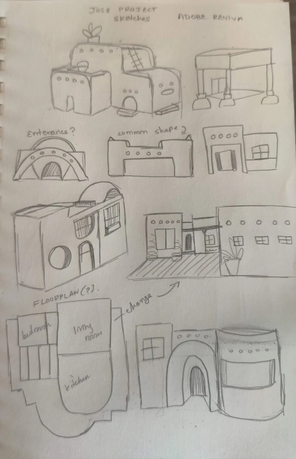 Cabin ideation sketches